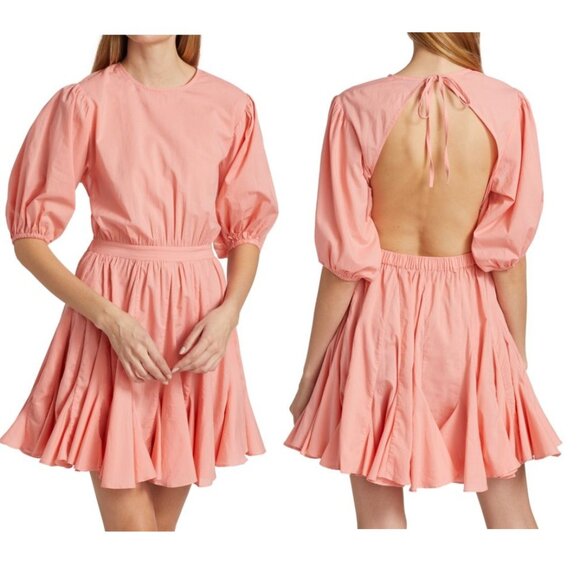 NEW $832 RHODE MOLLY BACKLESS MINI DRESS IN PEACH SIZE XS - Picture 2 of 10